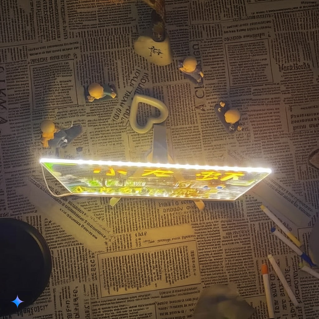 Pizarra  LED USB + Marcadores Acrilica